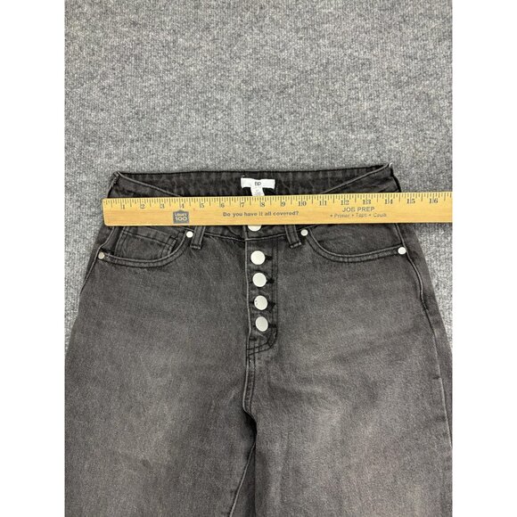 BP. High Rise Mom Jeans Womens 27 Gray Charcoal Wash Button Fly 100% Cotton - Picture 3 of 10